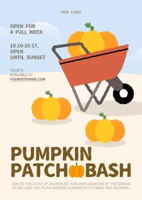 Orange Rustic Pumpkin Event Promotion Poster