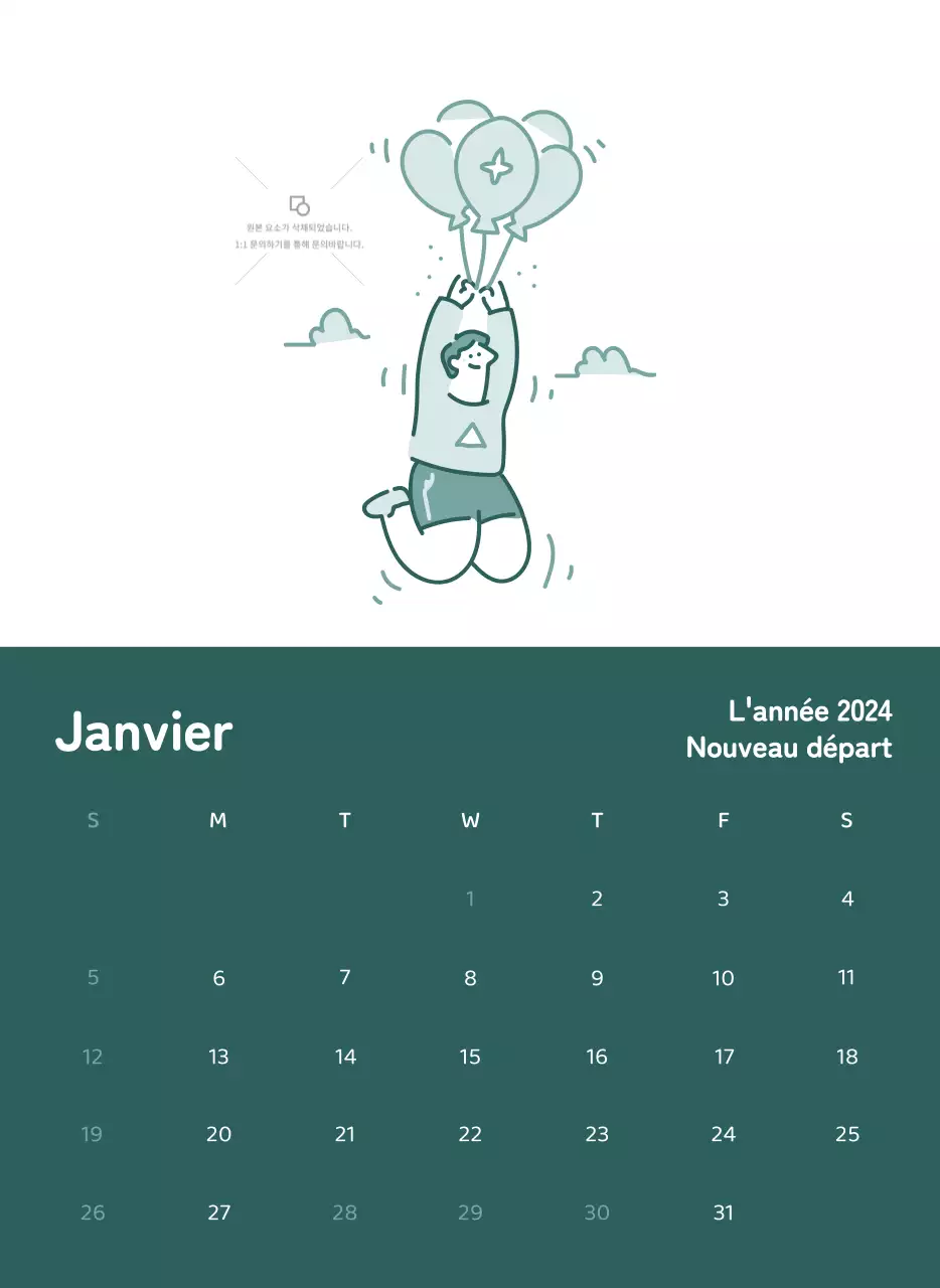 Calendriers avec illustrations colorées et émotionnelles