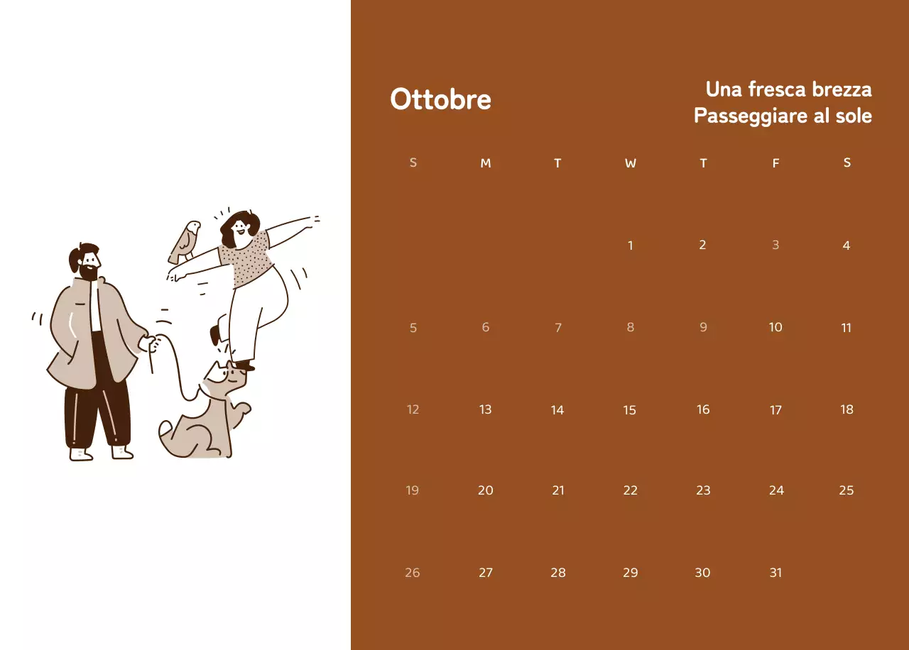 Calendari con illustrazioni colorate ed emozionali