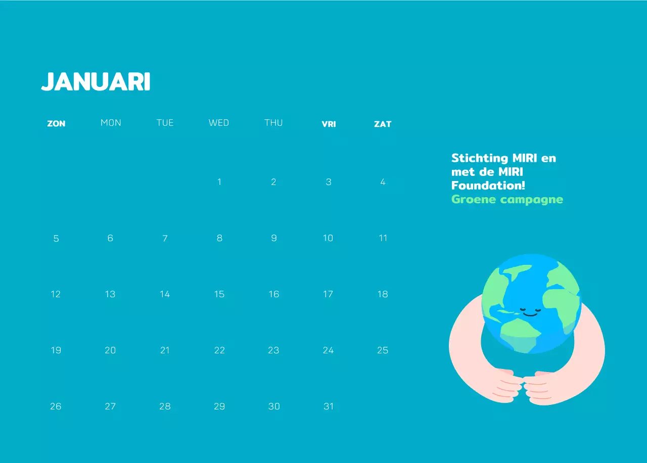 Een sociale stichting die de feestdagen viert met kleurrijke illustraties van mensen en de planeet.