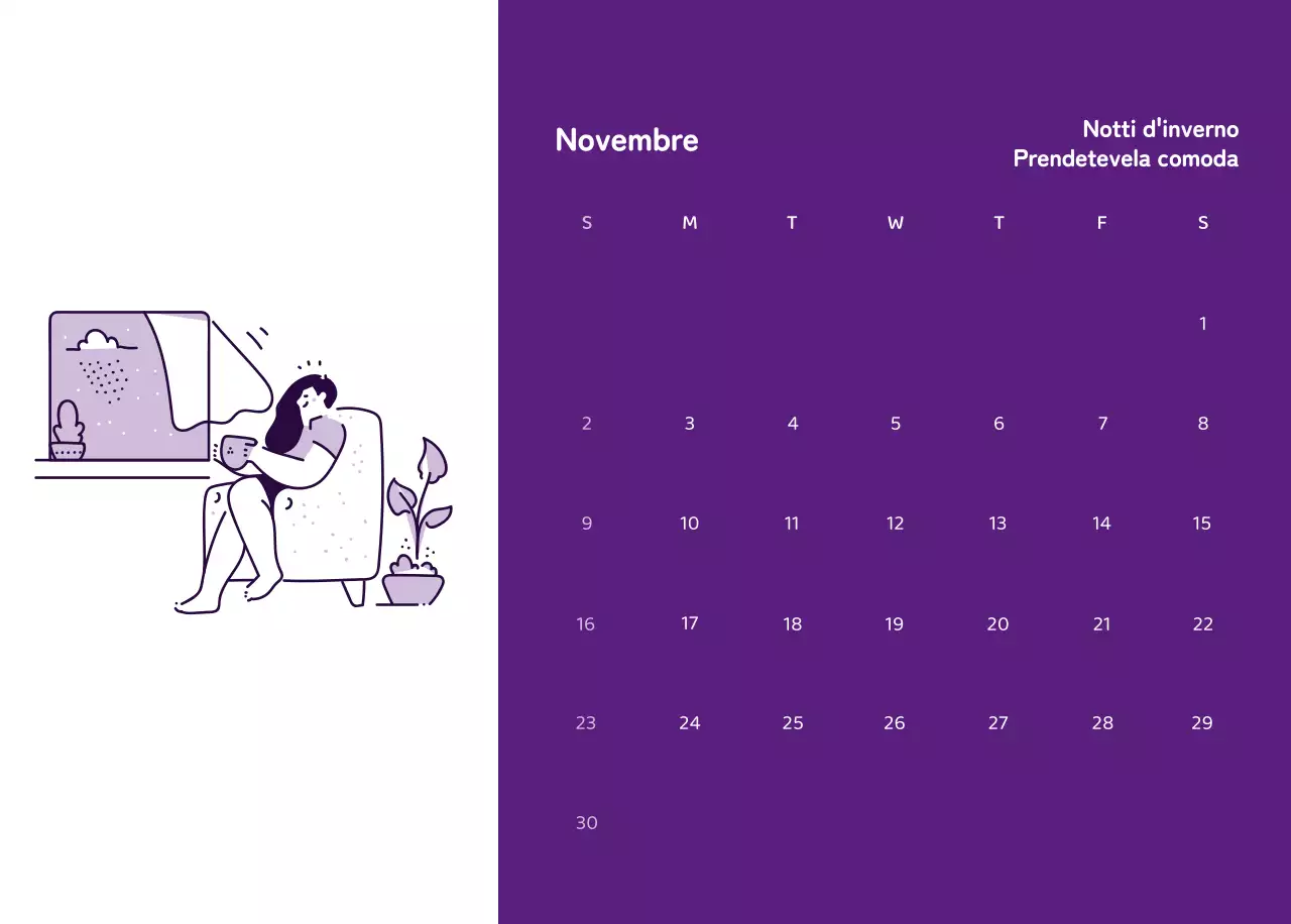 Calendari con illustrazioni colorate ed emozionali
