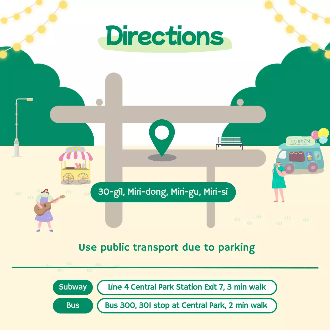 Green Retro Festival Announcement Instagram Carousel