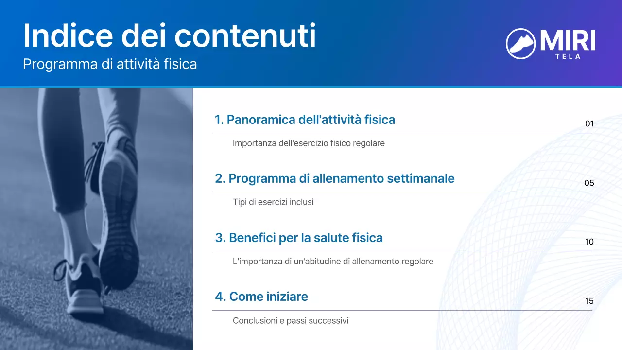 manuale del programma di attività fisica di base blu