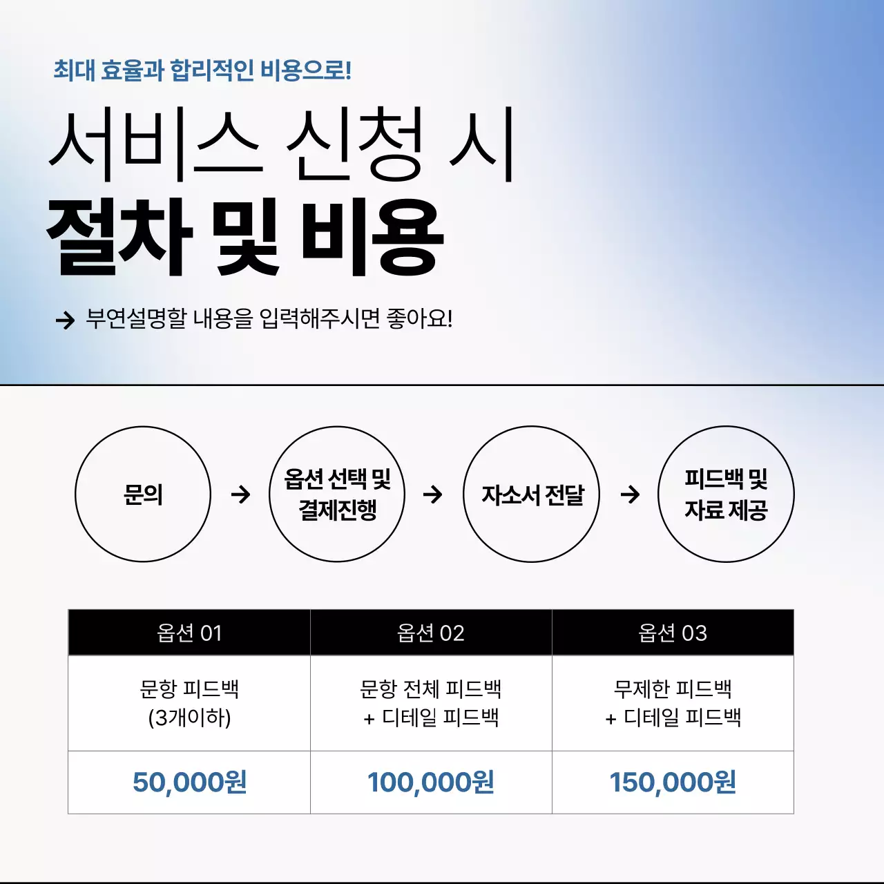 회색과 파랑의 깔끔한 첨삭전문가 특강 홍보