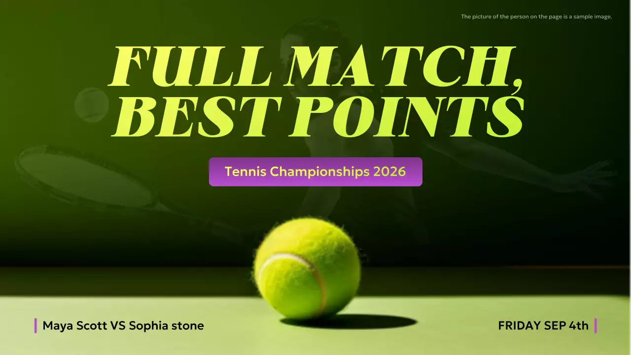 Green Bold Tennis Event YouTube Thumbnail