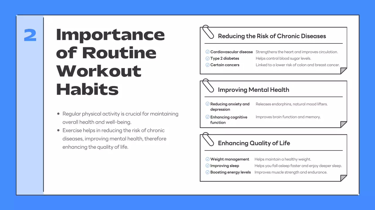Blue Modern Fitness Guideline Presentation