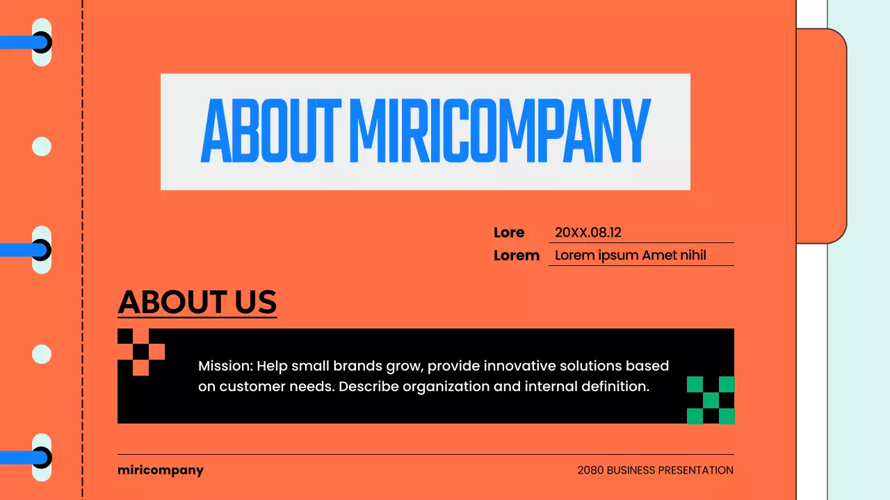 A kitschy corporate culture book introduction in light blue and orange