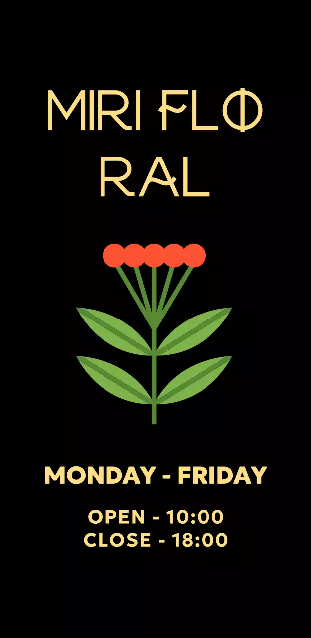 フラワーミニマルフラワーショップの看板