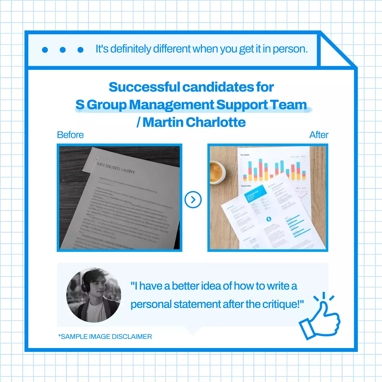 Blue Simple Cover Letter Guide Instagram Carousel