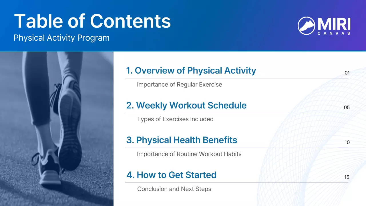 Blue Modern Fitness Guideline Presentation