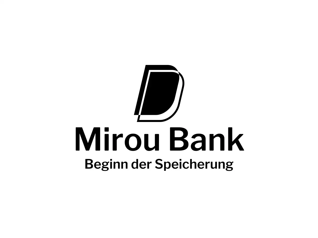 Minimalistische Werbeanzeige einer Bank