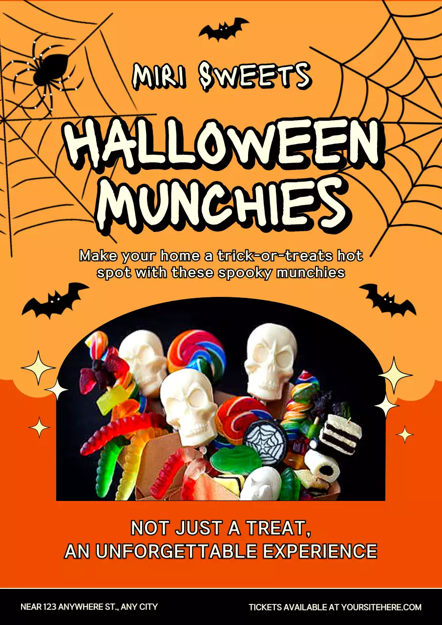 Orange Retro Halloween Promotion Poster