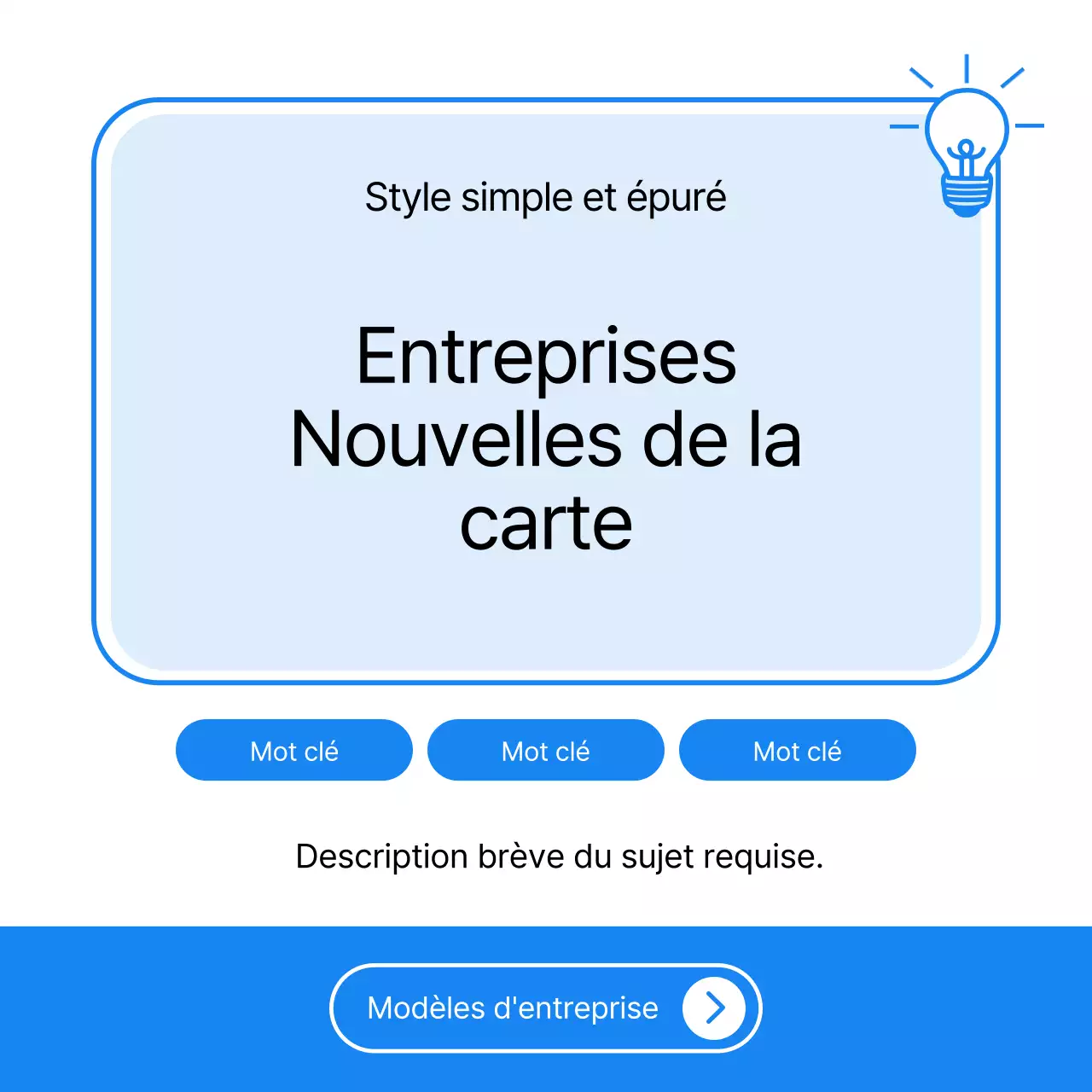 Lettre d'entreprise simple en bleu clair