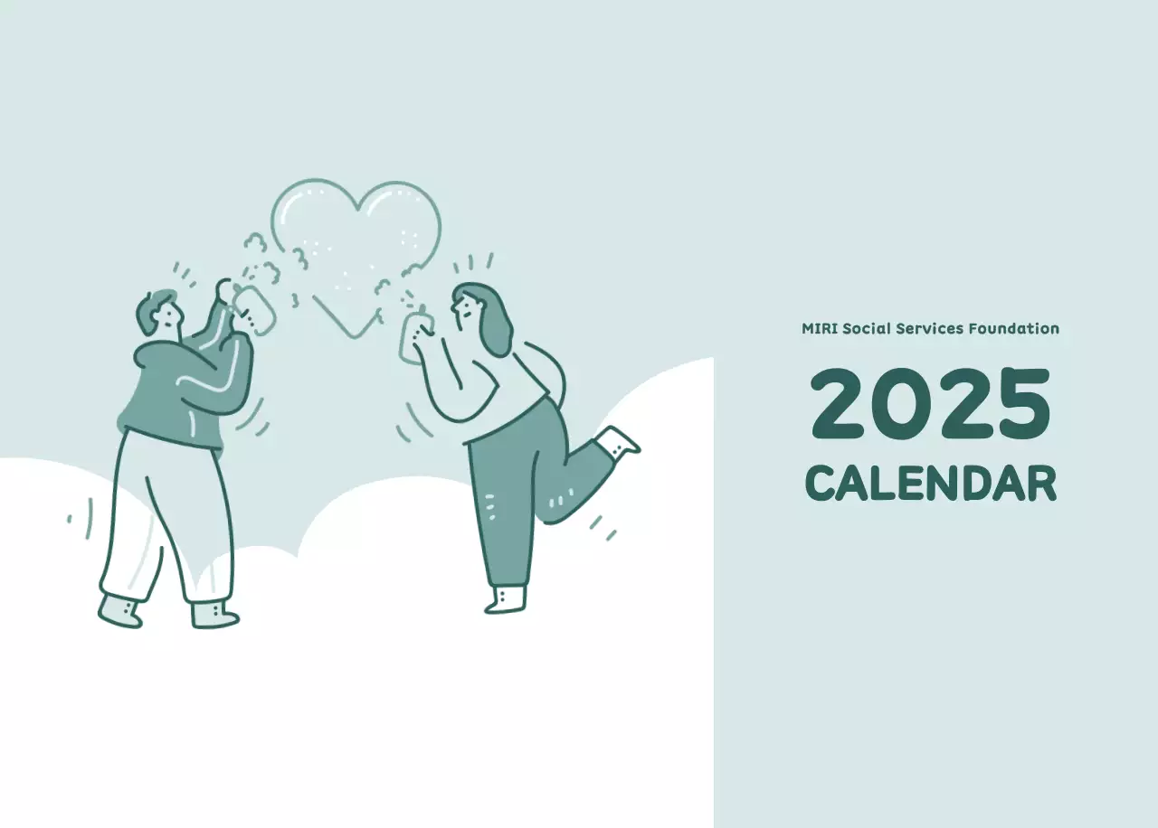 Kalender dengan ilustrasi penuh warna dan emosional