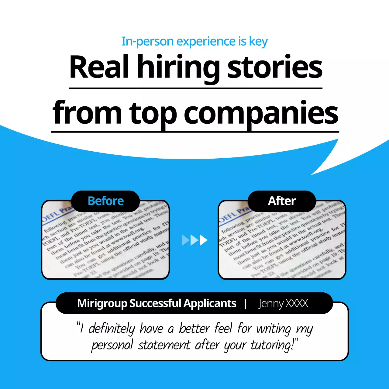 Blue Modern Job Class Instagram Carousel