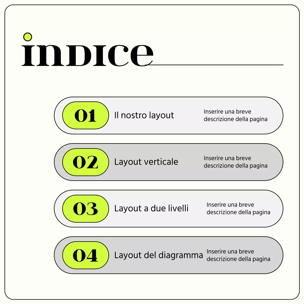 Una semplice lettera di presentazione aziendale in verde lime