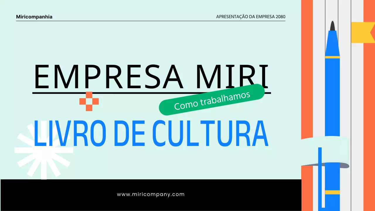 Uma introdução kitsch ao livro de cultura empresarial em azul claro e laranja