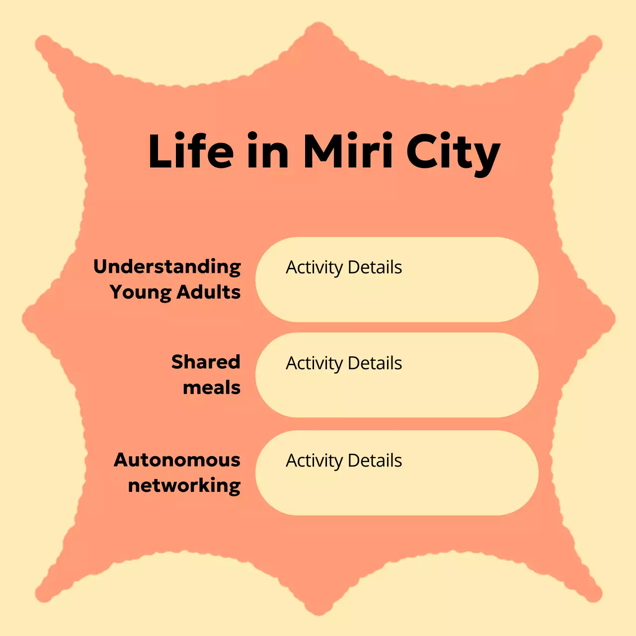 Lời mời tham quan khu phố tối giản Coral Instagram Carousel