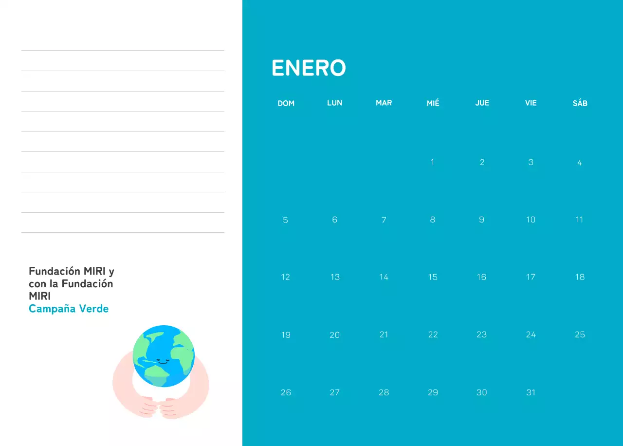 Una fundación social que celebra las fiestas con coloridas ilustraciones de personas y el planeta.
