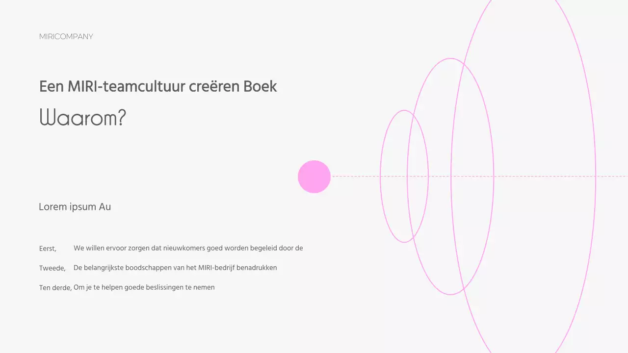Een eenvoudig roze en grijs cultuurboek als inleiding