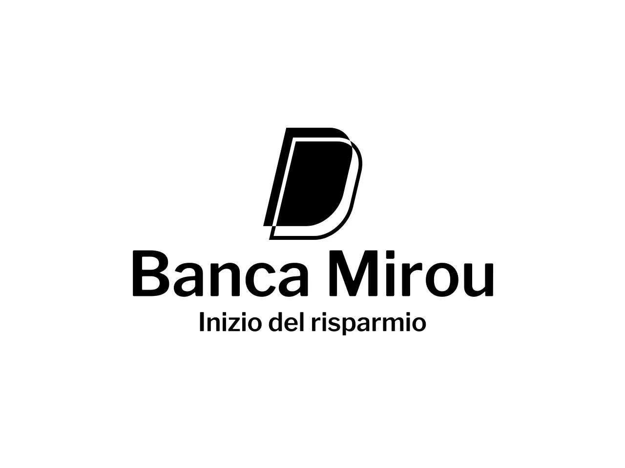 Pubblicità promozionale di una banca minimalista