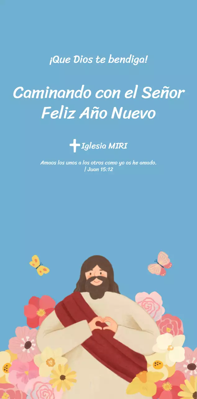 Un calendario devocional con acogedoras ilustraciones y versículos bíblicos sobre fondo azul claro