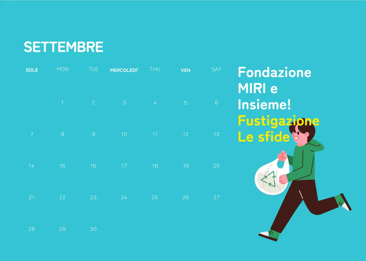 Una fondazione sociale che celebra le festività natalizie con illustrazioni colorate di persone e del pianeta.