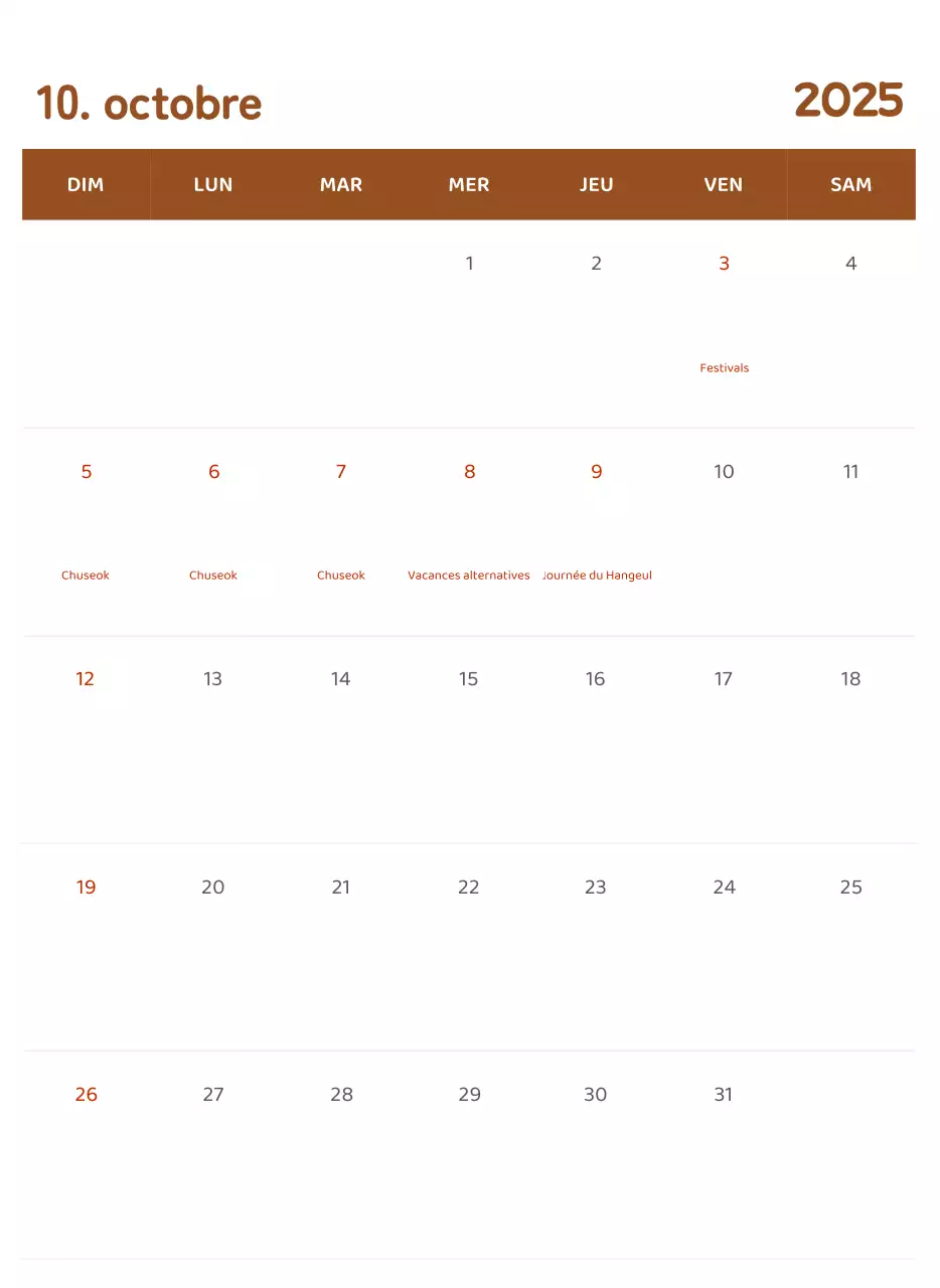 Calendriers avec illustrations colorées et émotionnelles