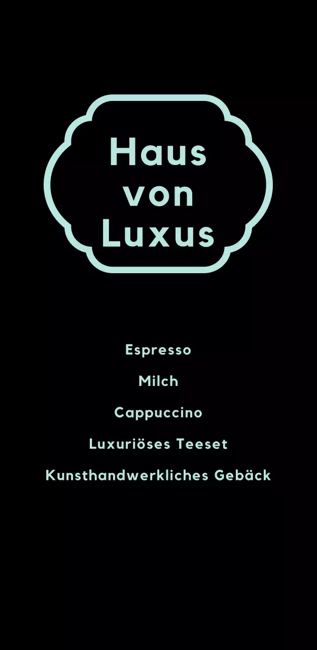 Mint Minimalist Französisch Kaffee Beschilderung