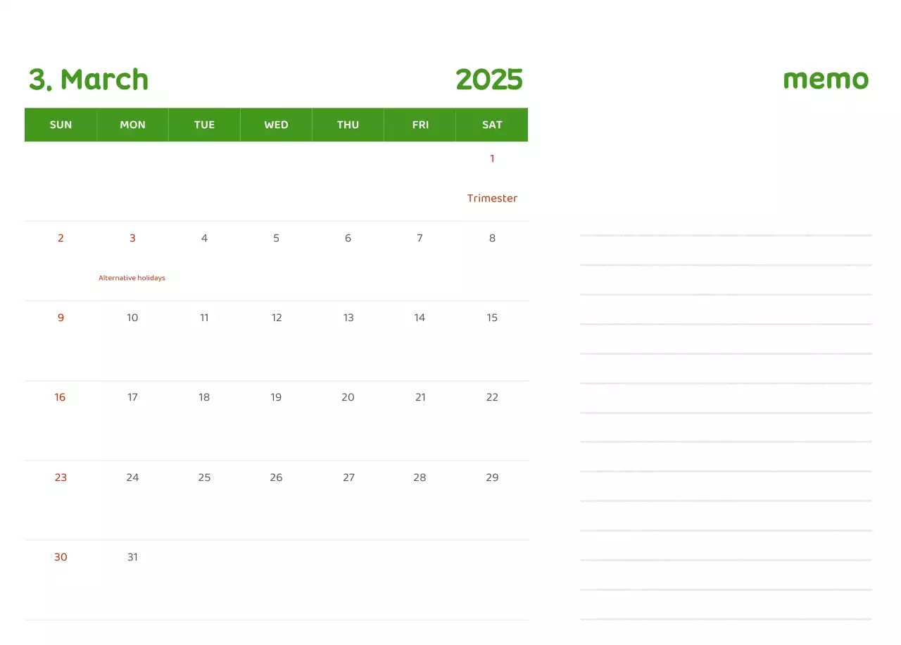 Kalender dengan ilustrasi penuh warna dan emosional