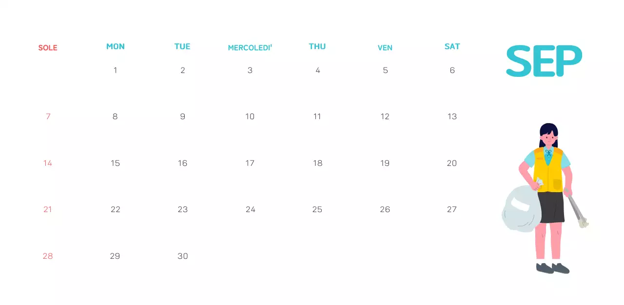 Una fondazione sociale che celebra le festività natalizie con illustrazioni colorate di persone e del pianeta.