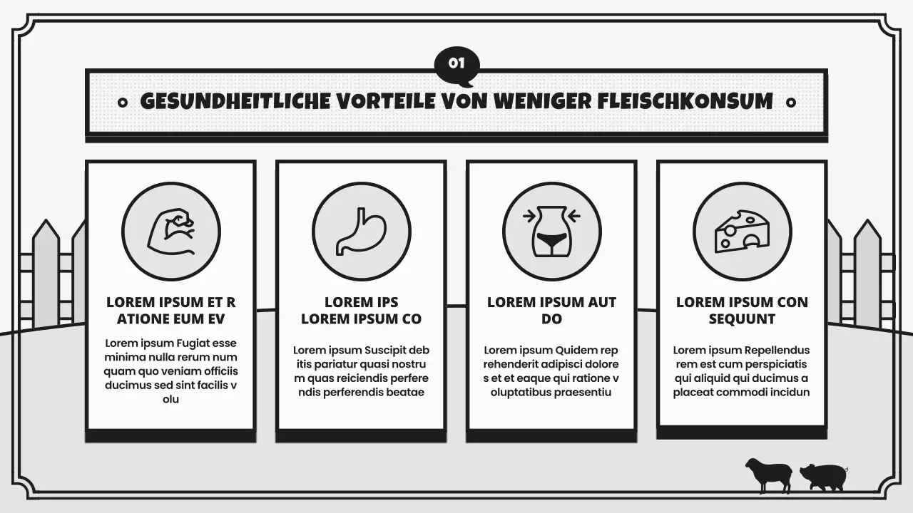 Retro-Kampagne zum Weltvegantag in Grau und Schwarz