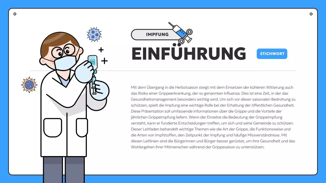 Informationen zur saisonalen Impfung gegen Blau und Gelb