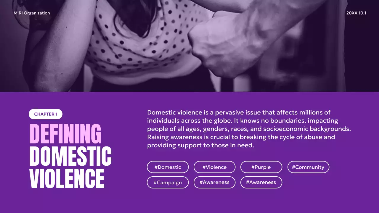 Purple Professional Awareness Announcement Presentation