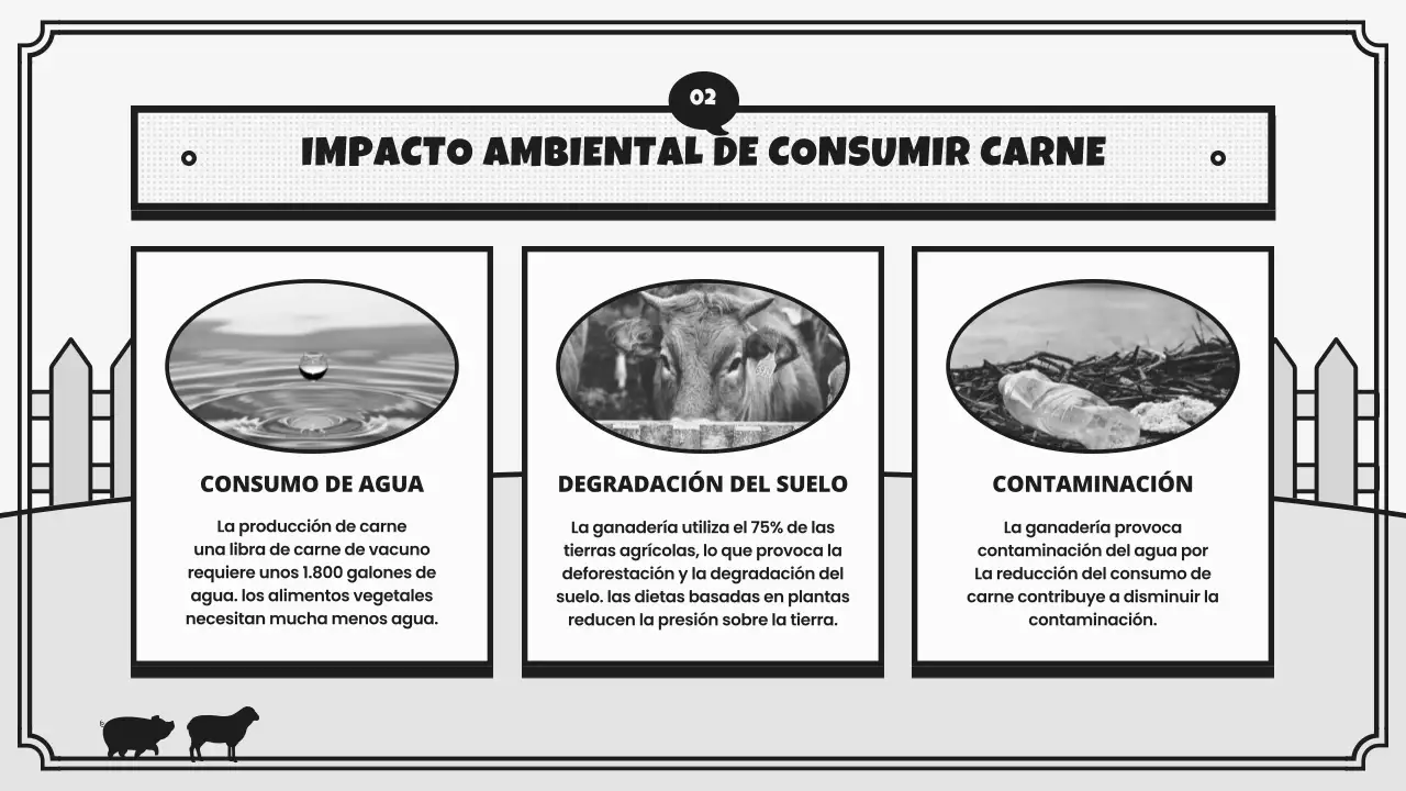 Campaña retro del Reto del Día Mundial Vegano en gris y negro