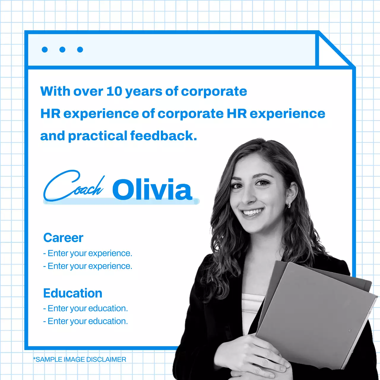 Blue Simple Cover Letter Guide Instagram Carousel