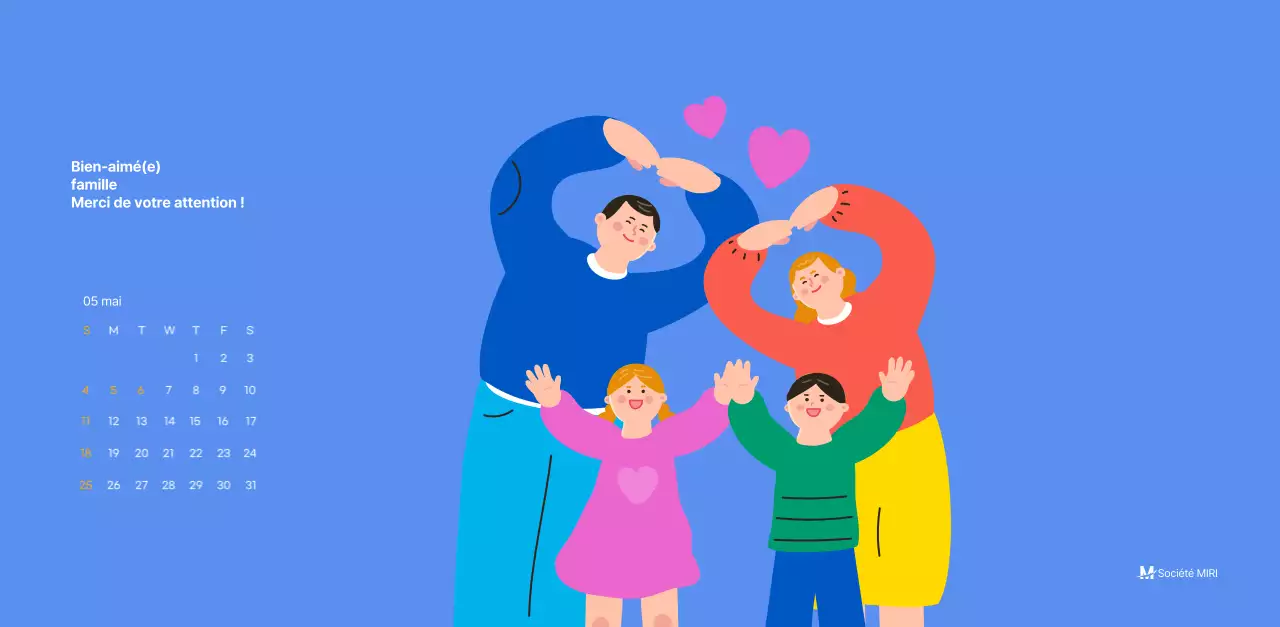 Calendrier de motivation avec des illustrations énergiques et des citations positives sur un fond bleu clair