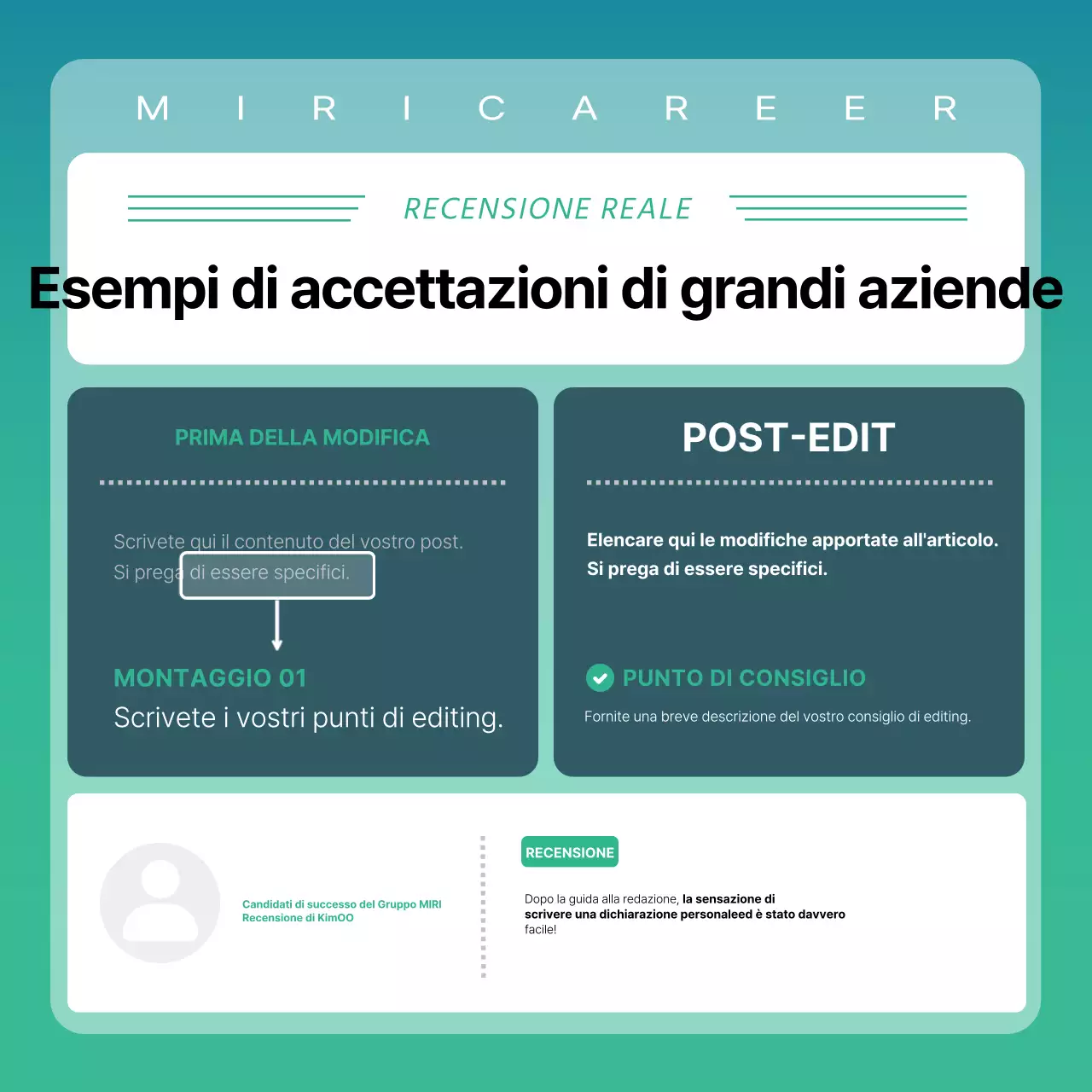 Promuovere una sessione di prova semplice, alla menta e in bianco per i tutor