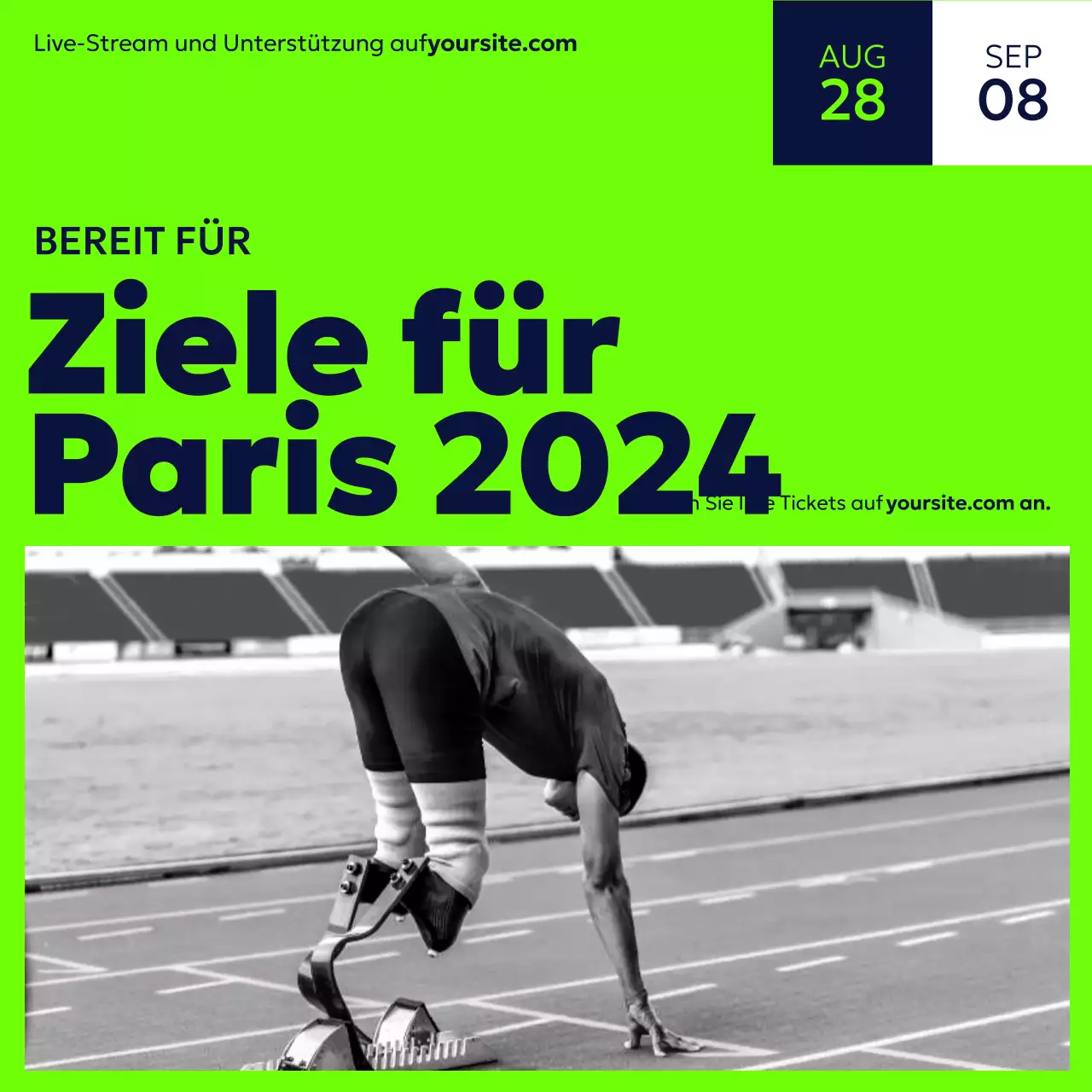 Neongrünes generisches Sportturnier