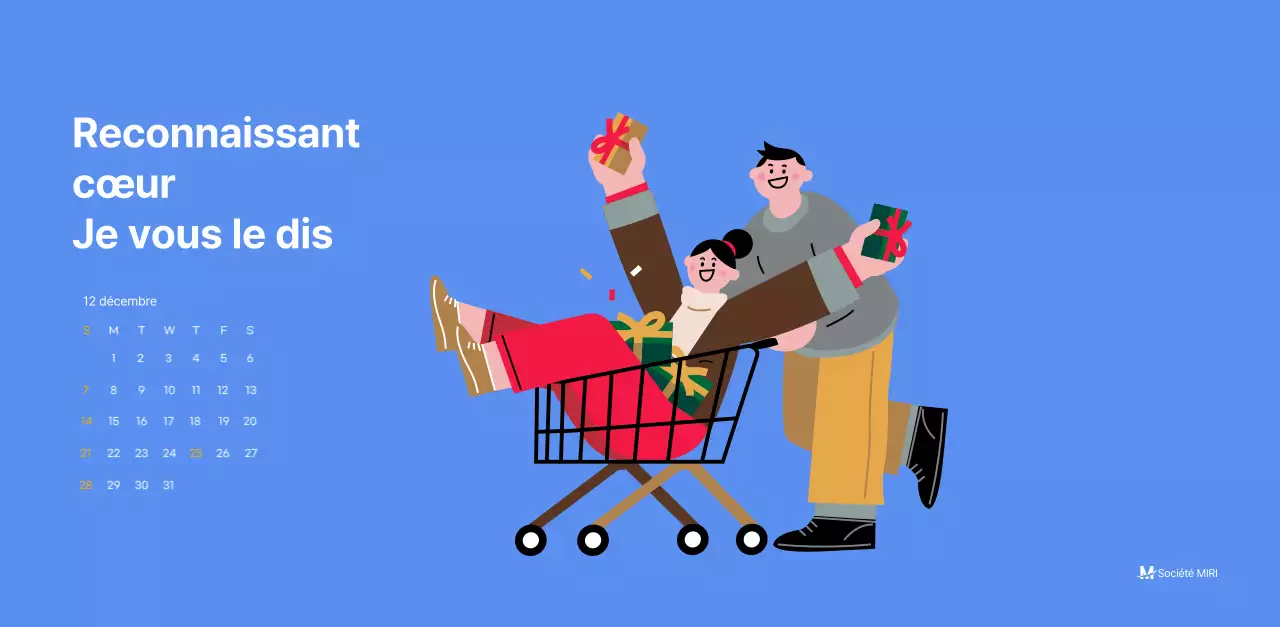 Calendrier de motivation avec des illustrations énergiques et des citations positives sur un fond bleu clair