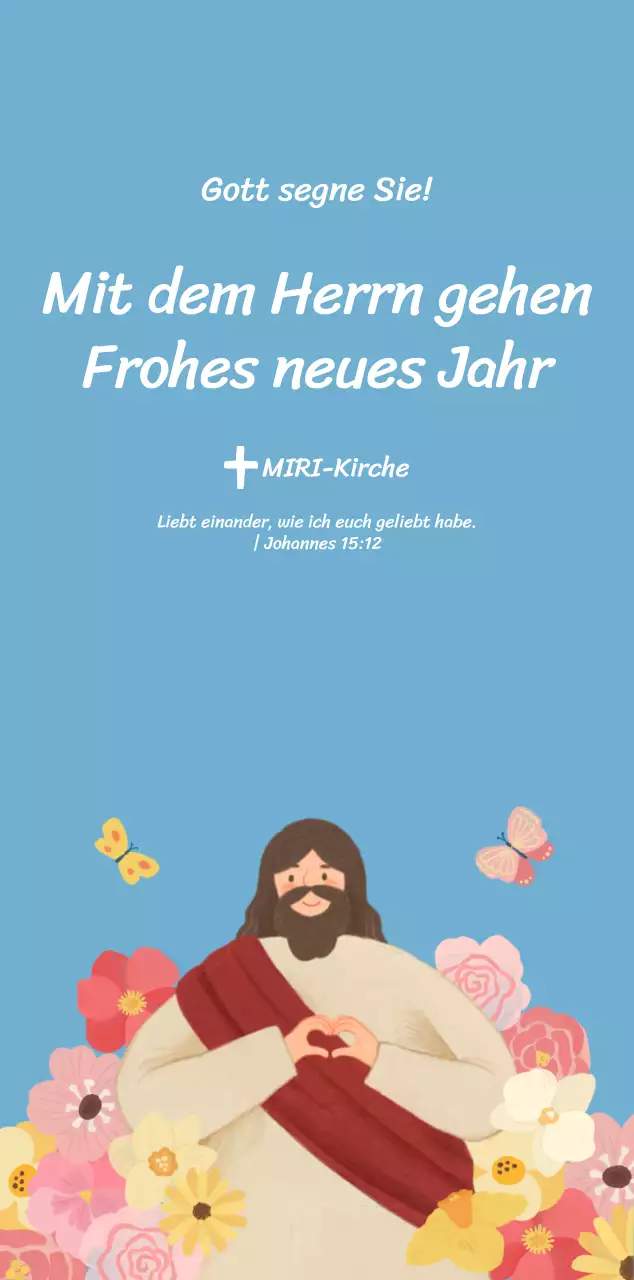 Ein Andachtskalender mit gemütlichen Illustrationen und Bibelversen auf hellblauem Hintergrund