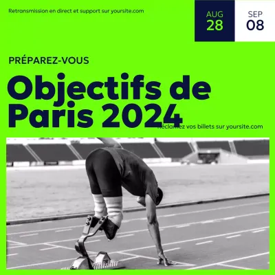 Tournoi sportif générique vert fluo