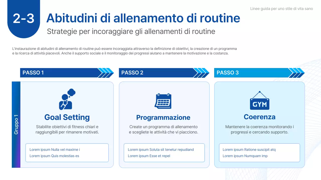 manuale del programma di attività fisica di base blu