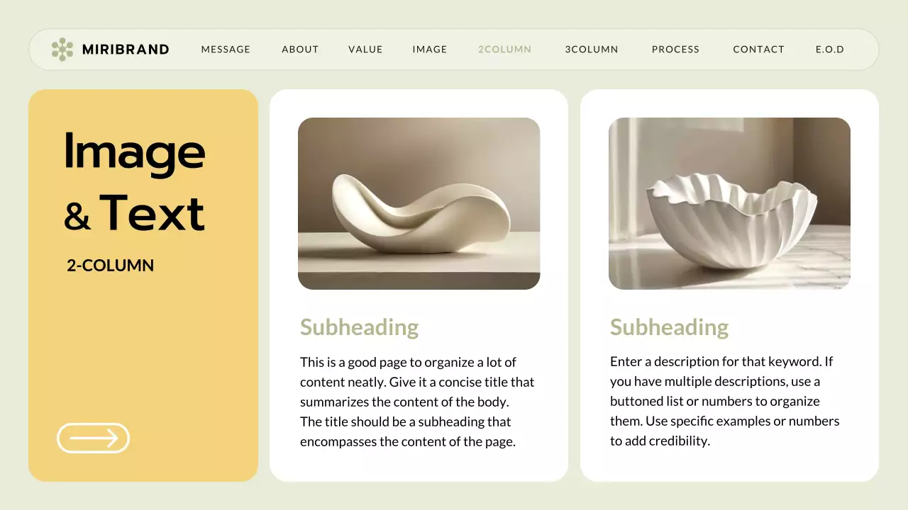 Trình bày thương hiệu tối giản màu be