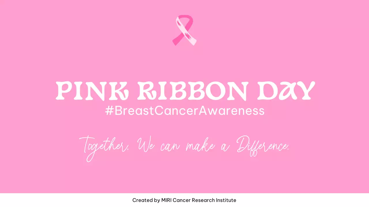 Pink Simple Cancer Awareness Announcement Presentation