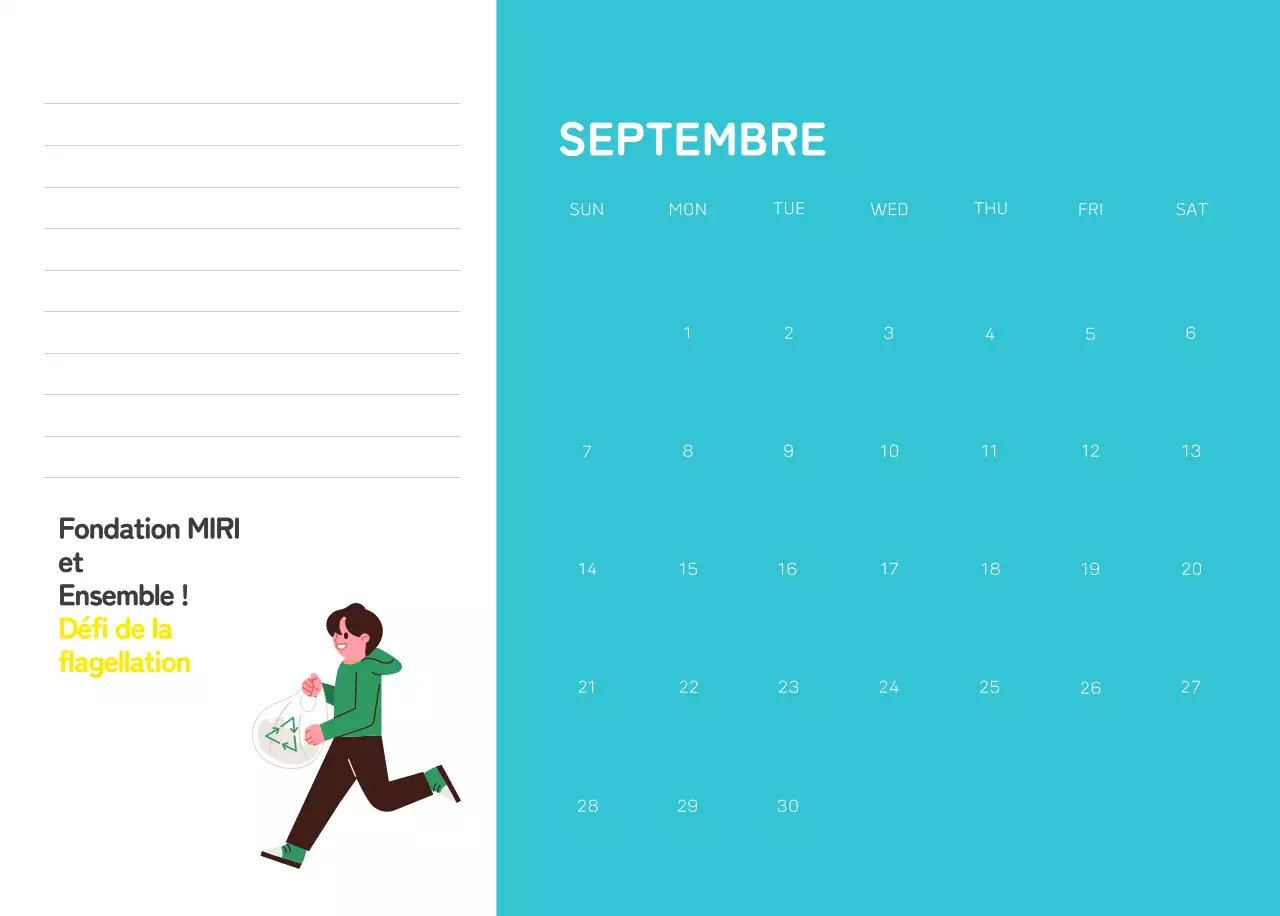 Une fondation sociale qui célèbre les fêtes de fin d'année avec des illustrations colorées de personnes et de la planète.