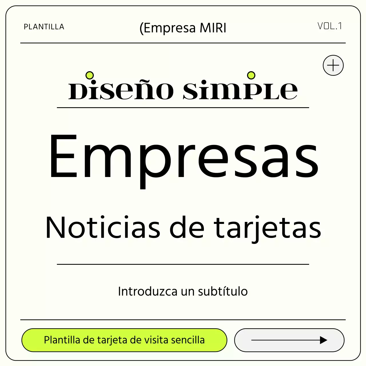 Una sencilla carta de presentación verde lima