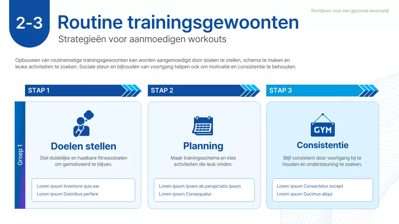 handleiding blauw basisprogramma voor lichaamsbeweging