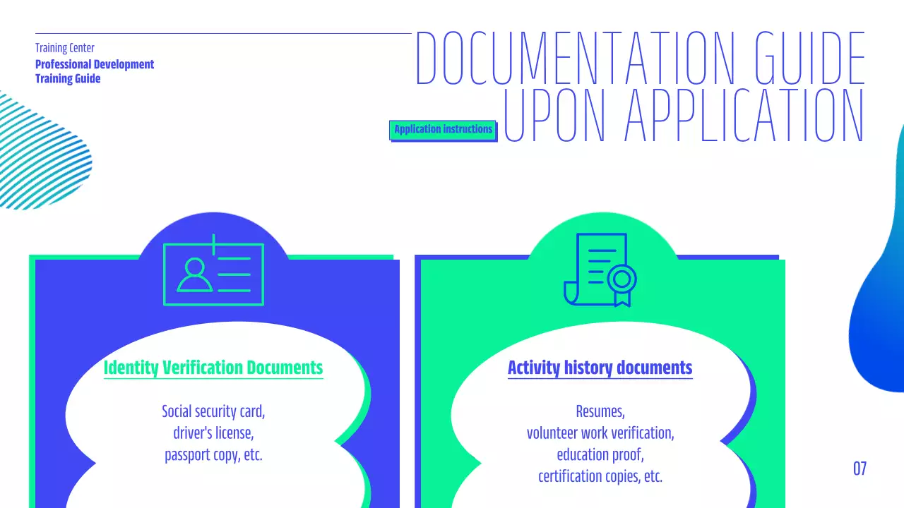 Blue Modern Job Training Guide Presentation