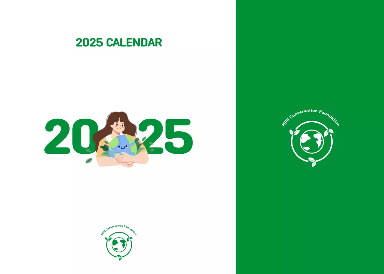 Sebuah yayasan sosial yang merayakan musim perayaan dengan ilustrasi warna-warni manusia dan planet ini.